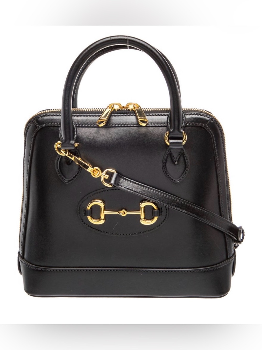 100% Authentic Gucci Plutone Calfskin Small Horsebit 1955 Top Handle Bag